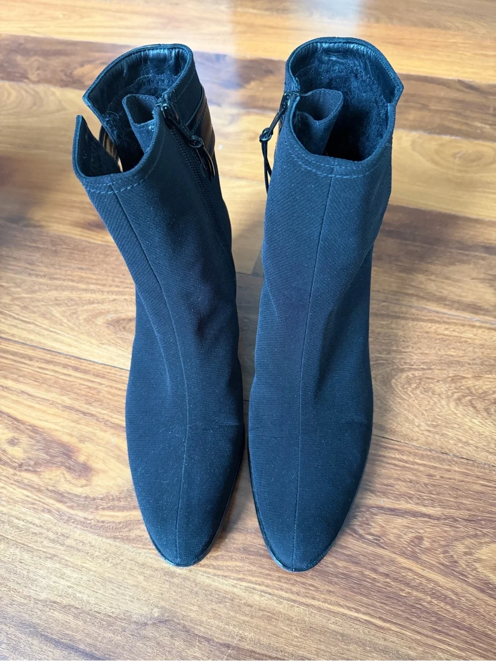 Stuart Weitzman Black Stretch Gor-Tex Waterproof Booties Size 10